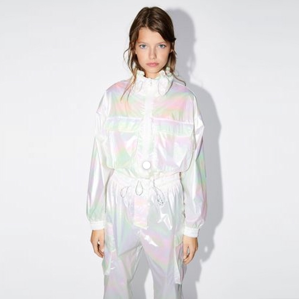 ZARA Iridescent-Effect Track Suit